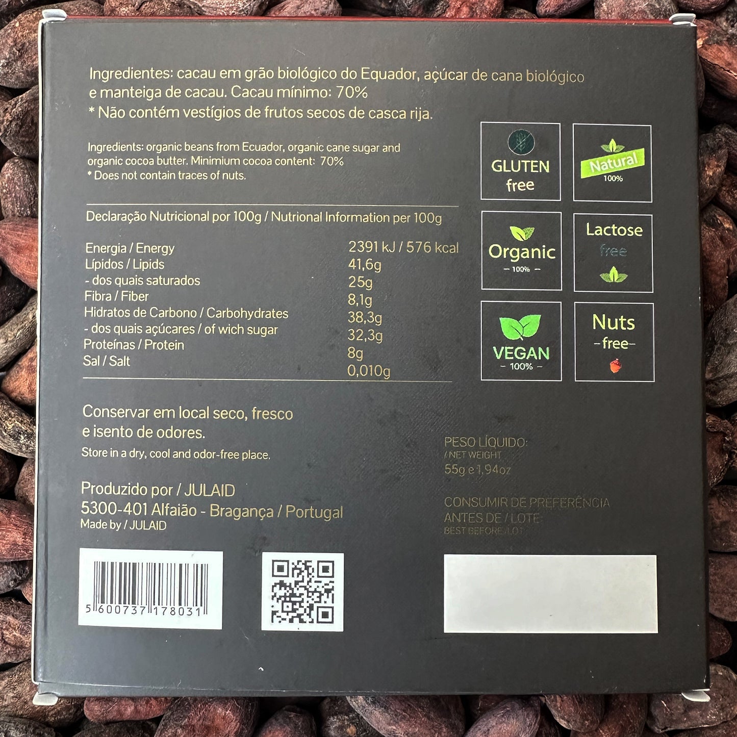 Julaid Chocolate Makers :: Info Equador 70%